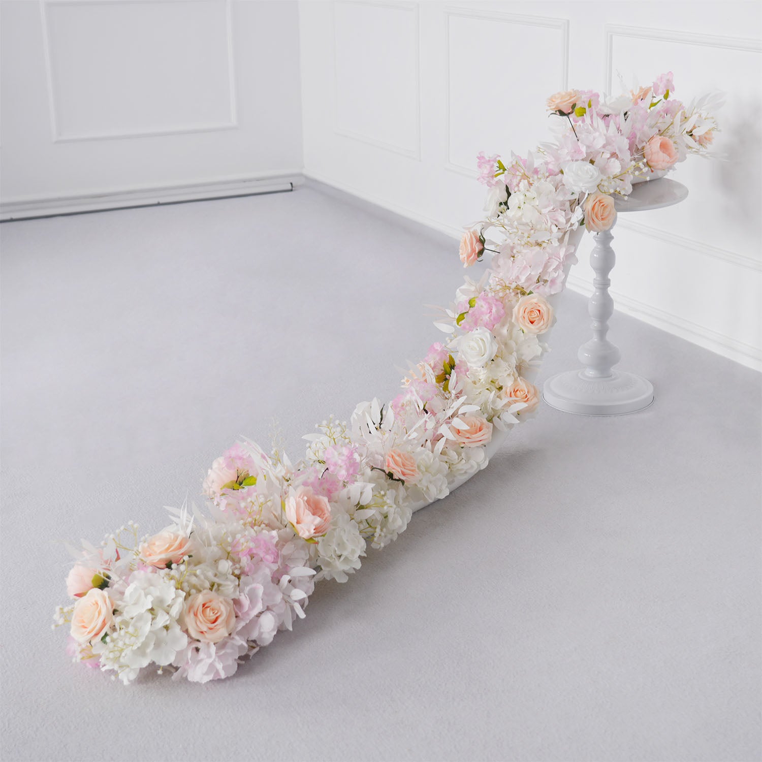 Uflower Artificial Flower Row Sofa Table Runner Floor Flower Arrangement